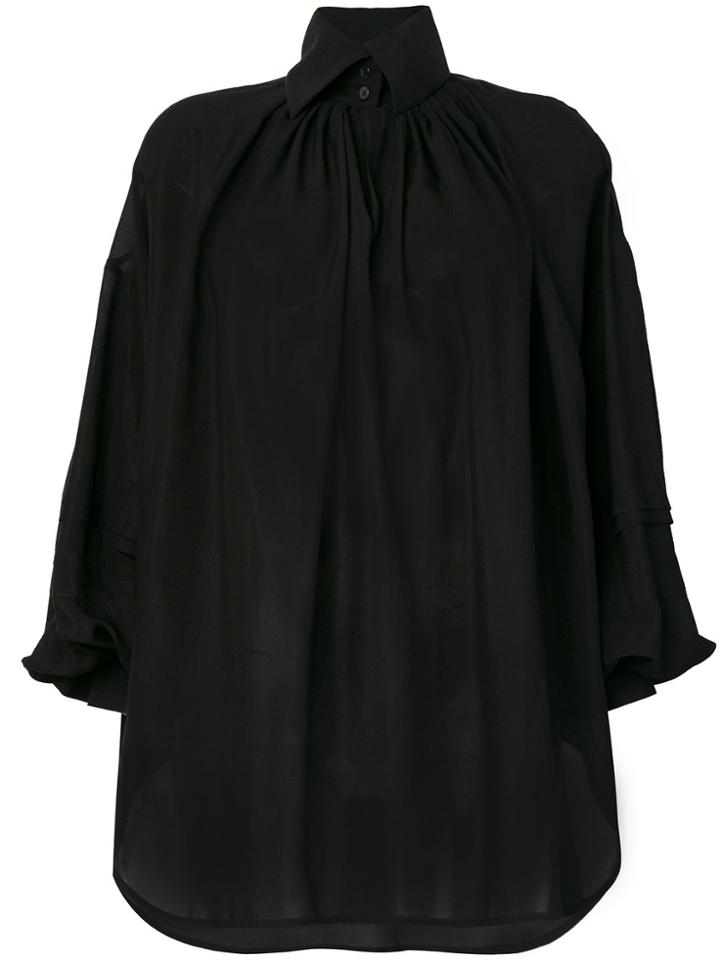 Etro Oversized Button Collar Shirt - Black