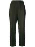 Damir Doma Stretch Waist Cropped Trousers, Women's, Size: Small, Green, Viscose