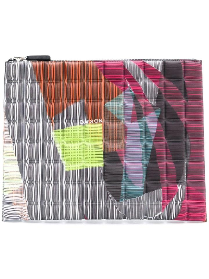No Ka' Oi Printed Waffled Pouch - Orange