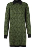 Gig Geometric Knit Dress, Women's, Size: P, Green, Spandex/elastane/viscose