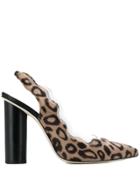 Francesca Bellavita Leopard Slingback Pumps - Neutrals