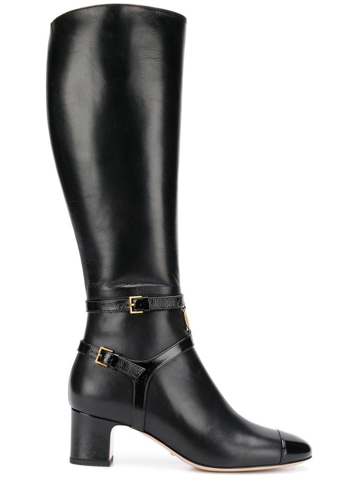 Gucci Double G Buckle Boots - Black