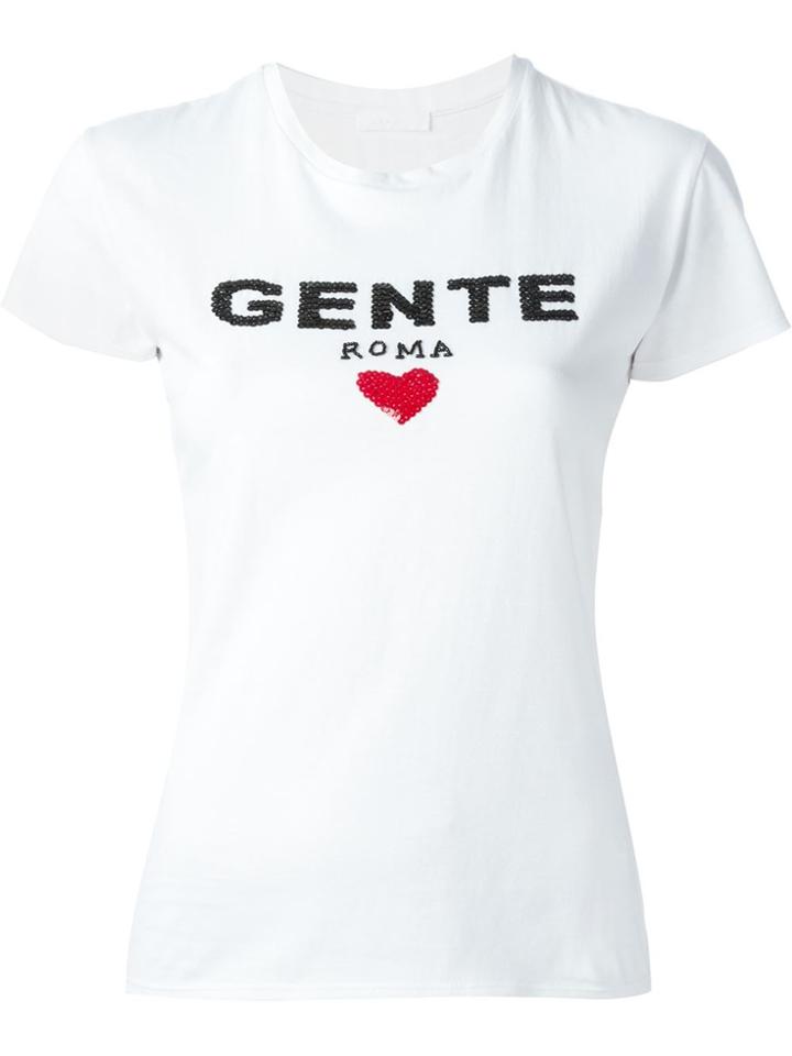 P.a.r.o.s.h. 'gente Roma' Print T-shirt - White