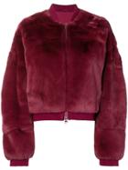 S.w.o.r.d 6.6.44 Fur Bomber Jacket - Pink & Purple
