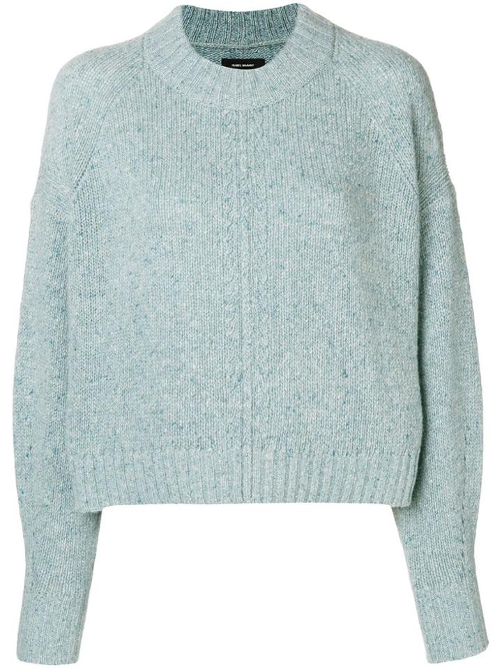 Isabel Marant Cropped Boxy Sweater - Blue