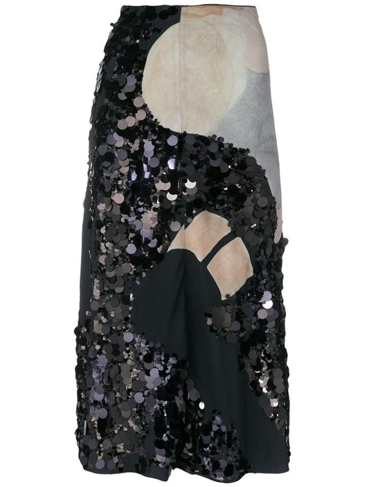 Nina Ricci Pailette Sequin Midi Skirt - Blue