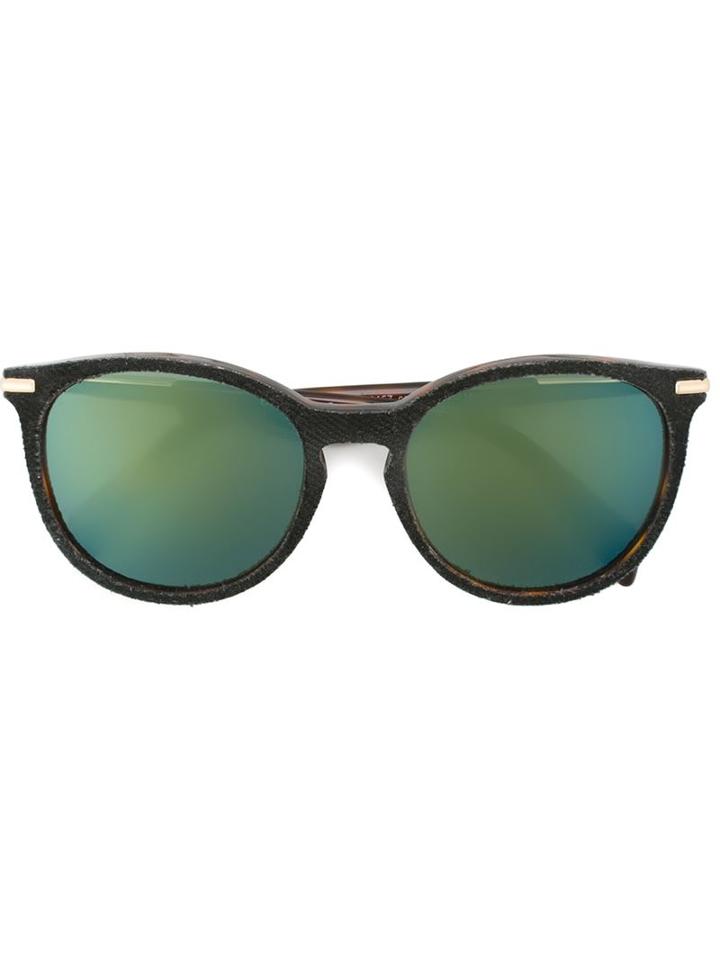 Diesel Gold-tone Detailing Tortoiseshell Sunglasses