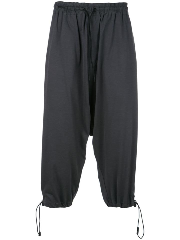 Y-3 Drawstring Jersey Trousers - Black
