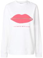 Zoe Karssen Zipped Lips Sweatshirt - White