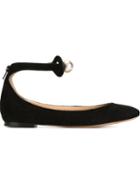 Chloé Ankle Strap Ballerinas, Women's, Size: 37.5, Black, Leather