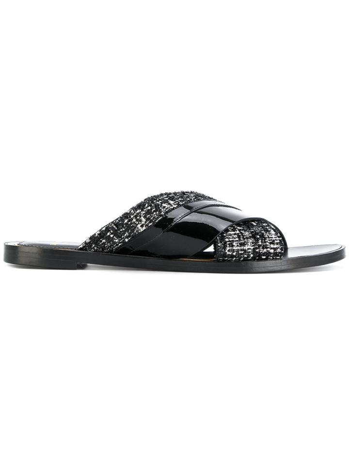 Lanvin Crossover Sandals - Black