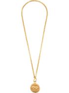 Chanel Vintage Chanel Chain Medallion Mirror Necklace - Gold