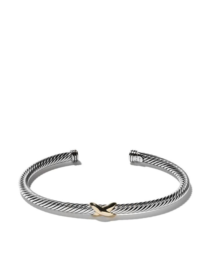 David Yurman 18kt Yellow Gold X Silver Cuff Bracelet - Metallic