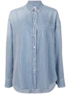 Ermanno Scervino Oversized Striped Shirt - Blue