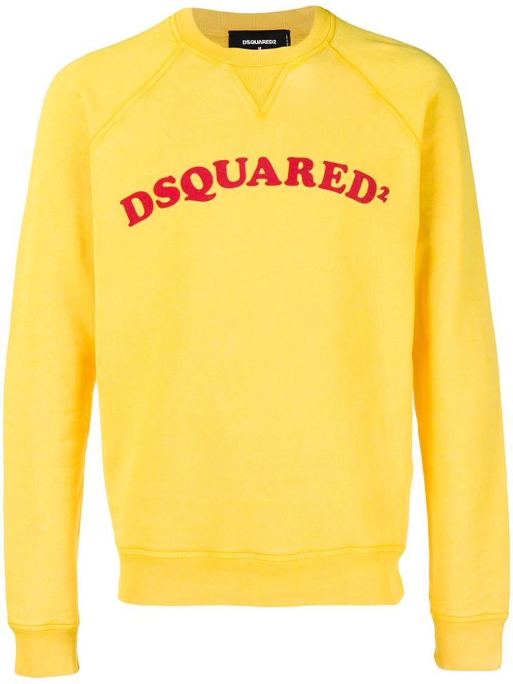 Dsquared2 Logo Print Sweatshirt - Yellow & Orange