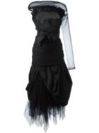Romeo Gigli Vintage Organza Tulle Dress, Women's, Size: 44, Black