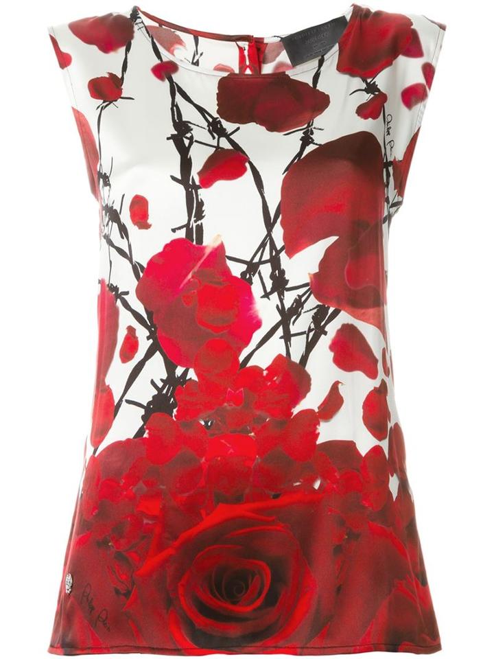 Philipp Plein 'flower Power' Tank Top