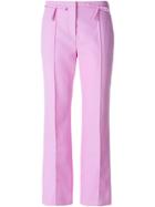 Valentino Bow Detailed Straight-leg Trousers - Pink & Purple