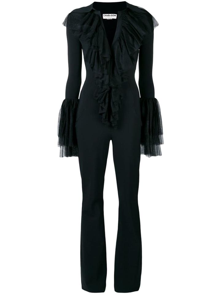 Le Petite Robe Di Chiara Boni Ruffle Front Jumpsuit - Black