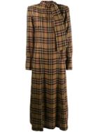 A.f.vandevorst Diamond Check Maxi Dress - Brown