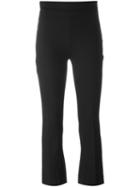 Iro Cropped Bootcut Trousers, Women's, Size: 38, Black, Virgin Wool/spandex/elastane