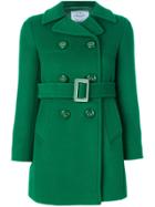 Prada Double Breasted Coat - Green