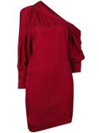 Carmen March One Shoulder Asymmetric Dress - Red
