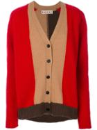 Marni - Colour Block Cardigan - Women - Virgin Wool - 42, Brown, Virgin Wool