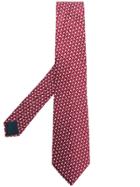 Lanvin Arrow Pattern Printed Tie - Red