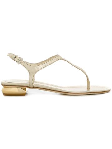Anna F. Thong Sandals - Metallic