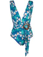 Patbo Tropical Print Swimsuit - Blue