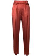 Fabiana Filippi Loose-fit Pleated Trousers - Red