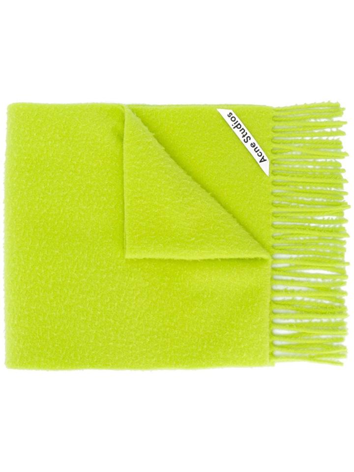 Acne Studios Pilled Textured Scarf - Green