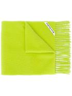 Acne Studios Pilled Textured Scarf - Green