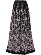Ingie Paris Floral Print Trousers - Black