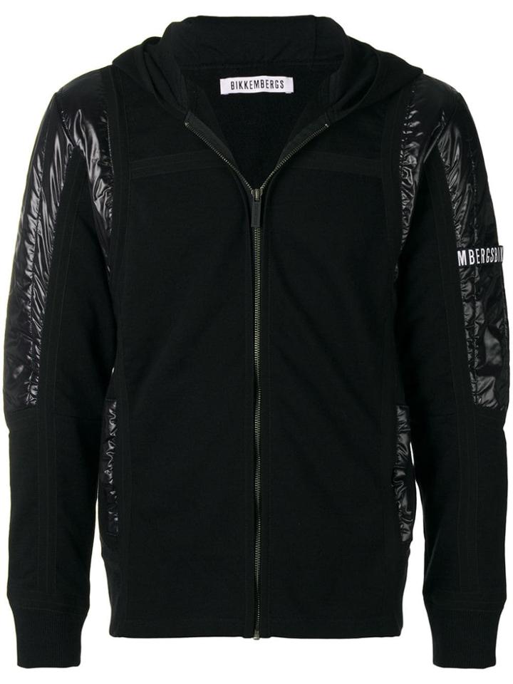Dirk Bikkembergs Panelled Zip Hoodie - Black