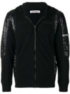 Dirk Bikkembergs Panelled Zip Hoodie - Black