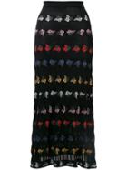 Sonia Rykiel Floral Knit Maxi Skirt - Black