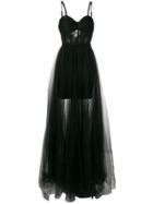 Maria Lucia Hohan Black Sheer Evening Gown