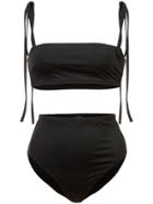Proenza Schouler Tie Detail Bandeau Bikini - Black