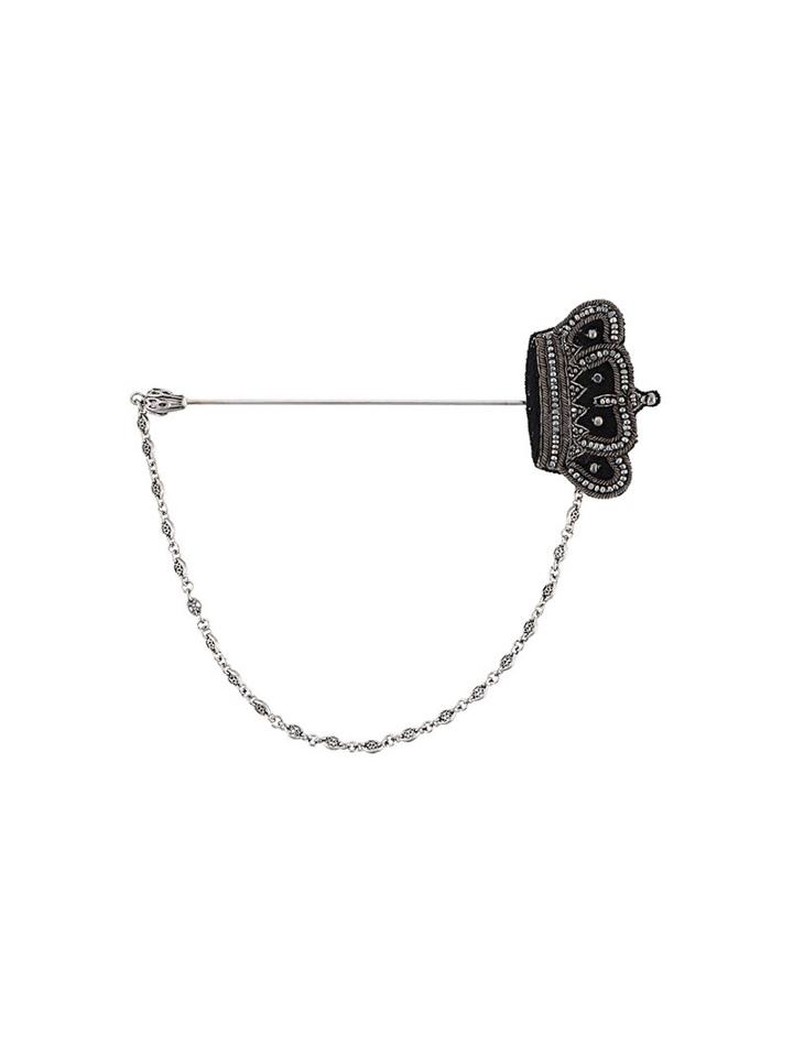 Dolce & Gabbana Crown Brooch, Men's, Metallic