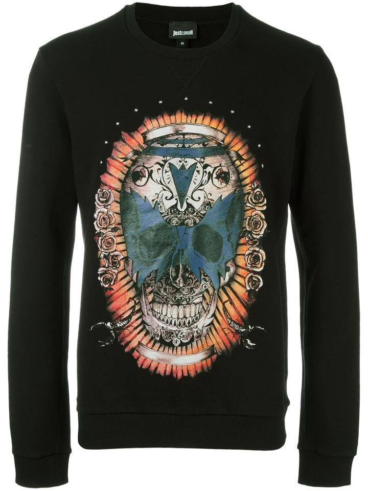 Just Cavalli Skull Print Sweatshirt, Men's, Size: Large, Black, Cotton