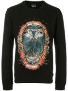Just Cavalli Skull Print Sweatshirt, Men's, Size: Large, Black, Cotton