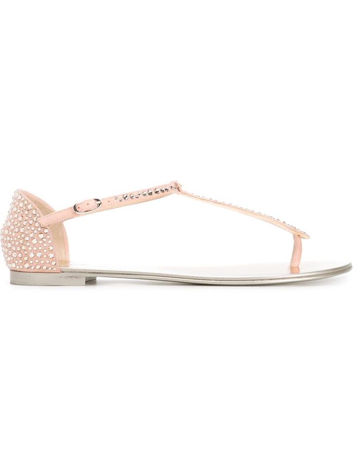 Giuseppe Zanotti Design Gaia Sandals, Women's, Size: 38.5, Pink/purple, Leather/suede