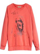 Burberry Portrait Print Cotton Sweatshirt - Red