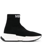 Mm6 Maison Margiela High Socks-style Sneakers - Black