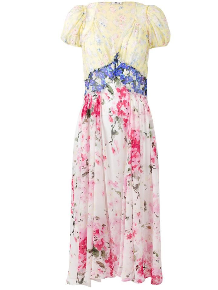 Attico Floral Shift Dress, Women's, Size: 3, Silk