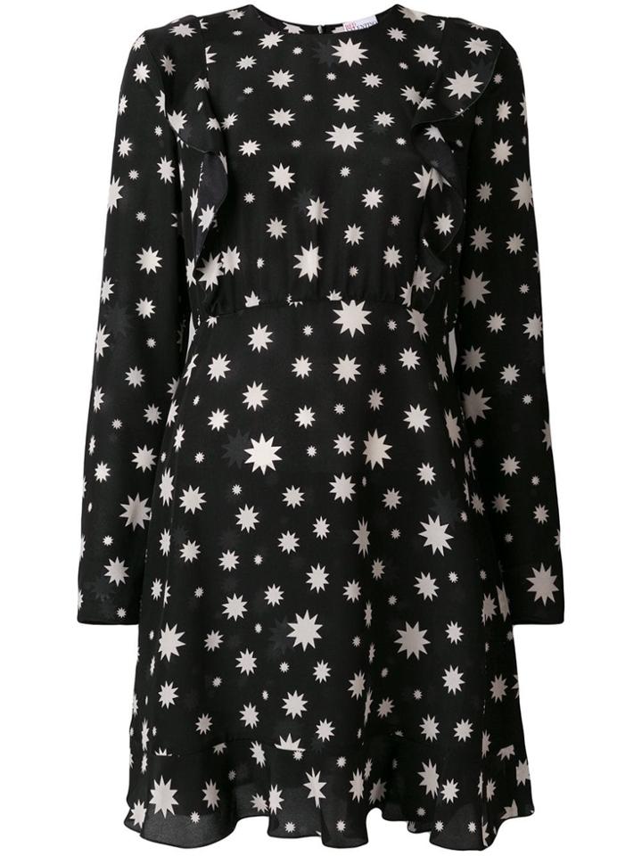 Red Valentino Star Print Mini Dress - Black