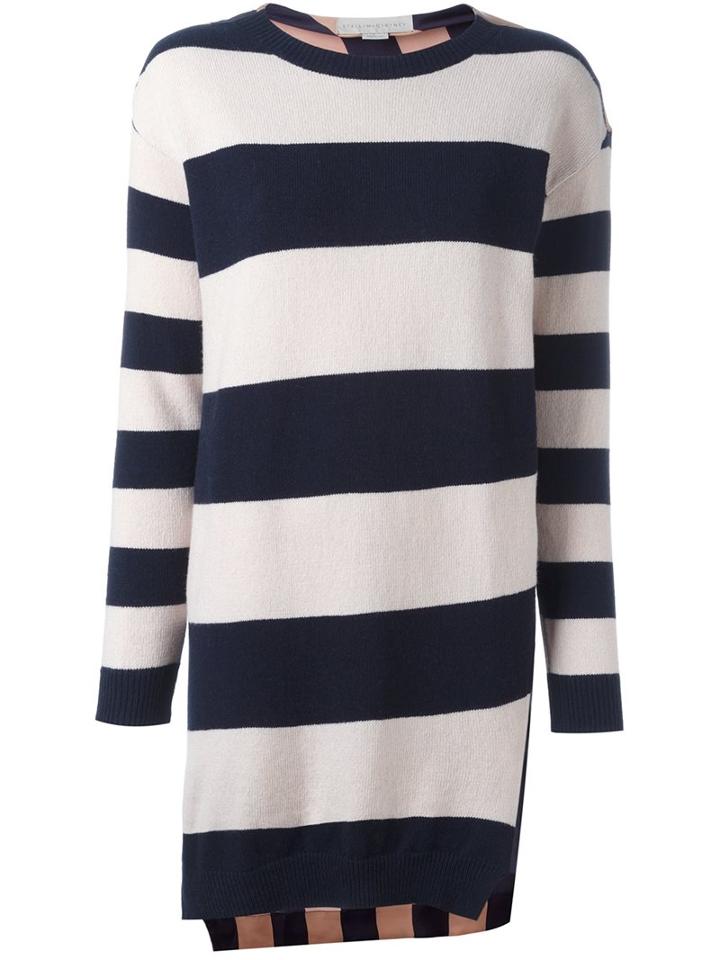 Stella Mccartney Striped Shift Mini Dress