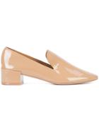 Mercedes Castillo Patent Heeled Loafers - Nude & Neutrals